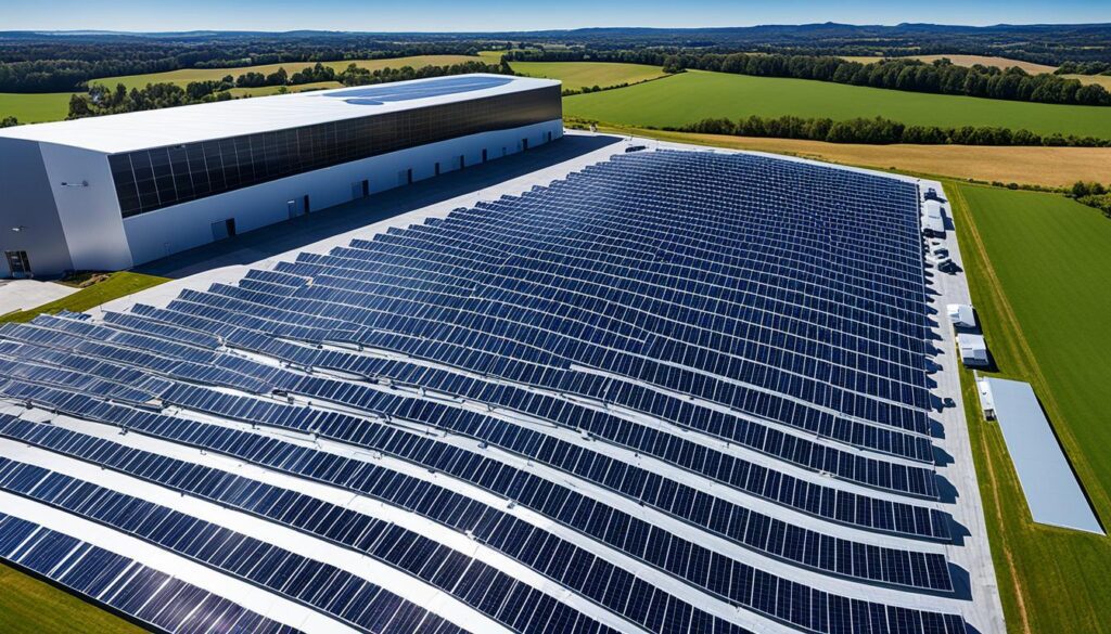 Installation de panneaux solaires sur hangar monopente photovoltaïque