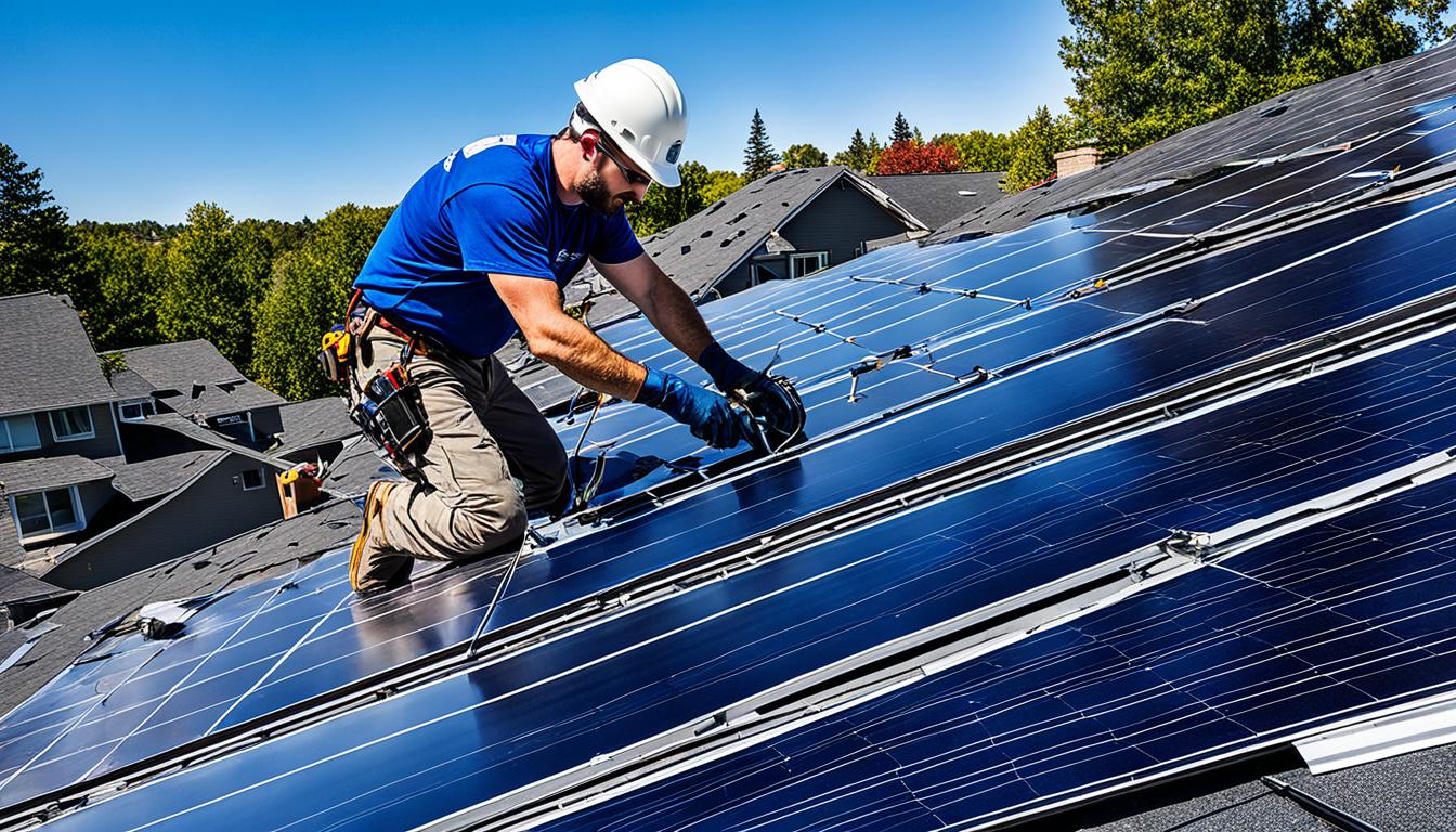 technicien panneaux solaires