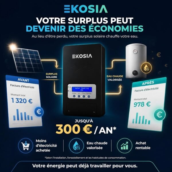 Routeur Solaire Chauffe-Eau SmartSun — votre surplus en eau chaude dès 50 W