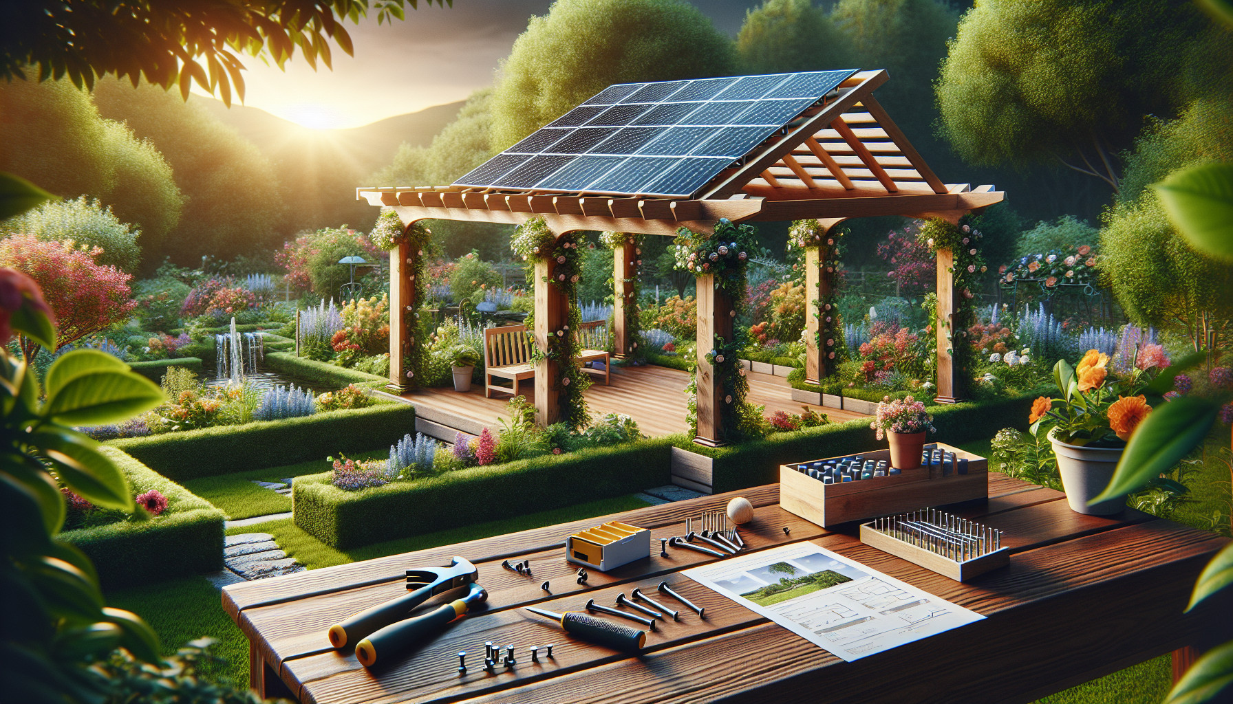 boostez votre jardin kits photovoltaiques pour pergola diy Boostez votre jardin : kits photovoltaïques pour pergola DIY