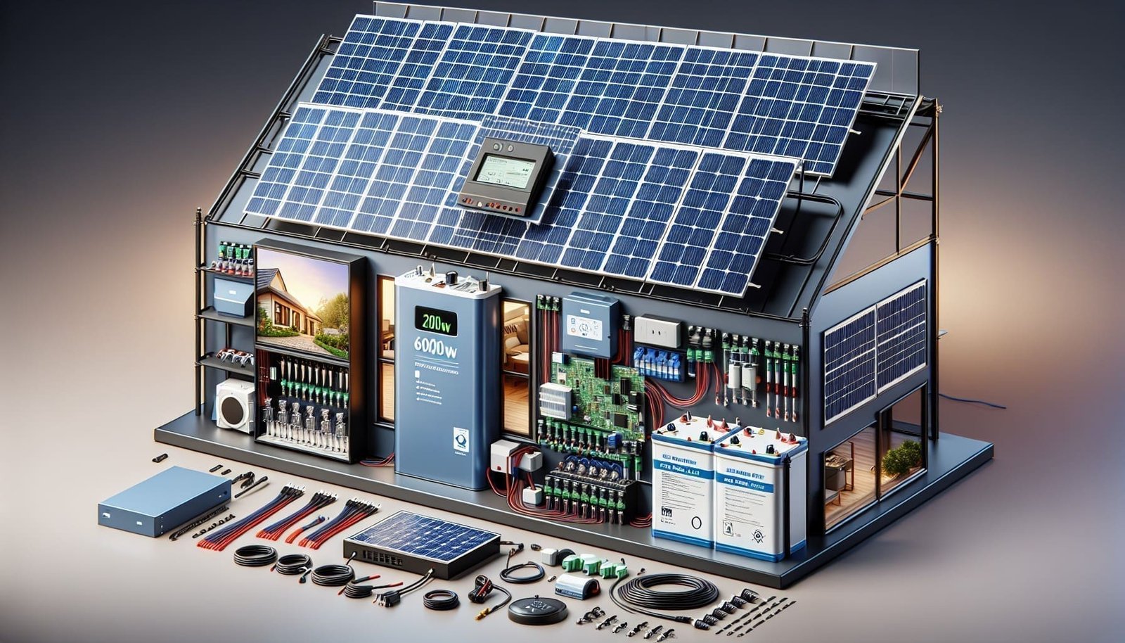 kit panneau solaire 6000w avec batterie autonome
