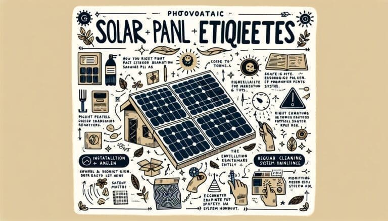 Conseils d’étiquette photovoltaïque pour les débutants