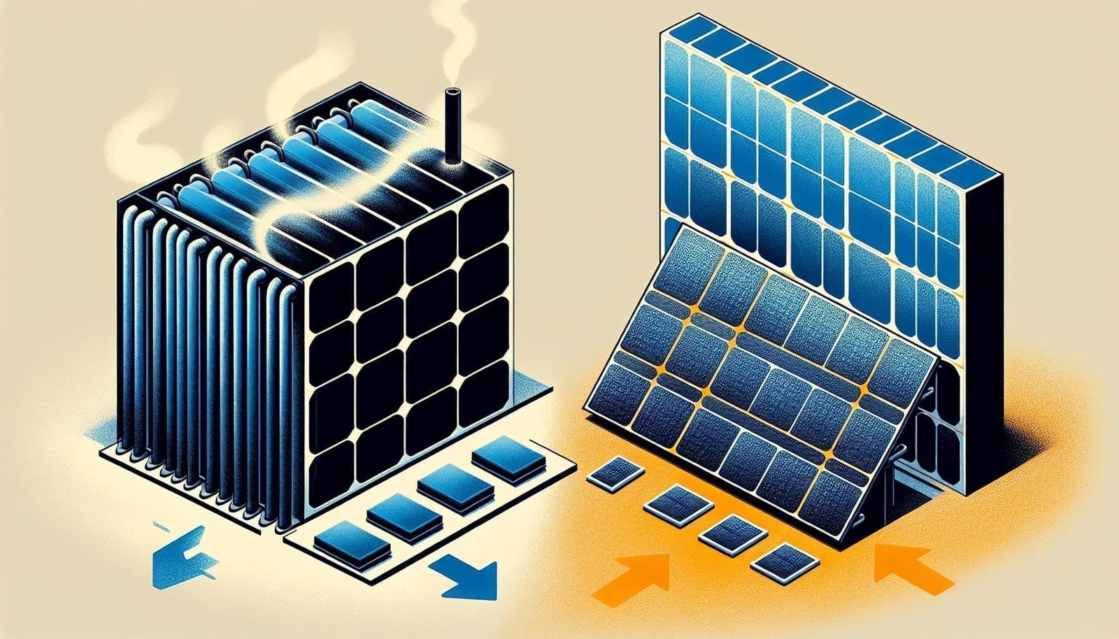 difference entre panneaux solaires et pv