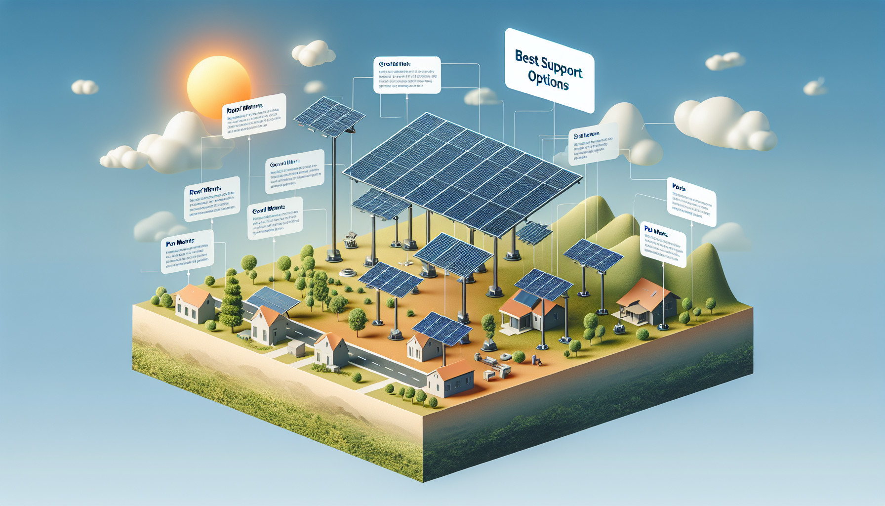 les meilleures options de support pour les panneaux photovoltaiques Les meilleures options de support pour les panneaux photovoltaïques