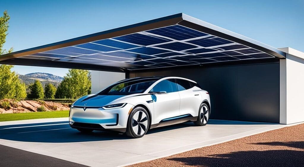Carport solaire et véhicule électrique