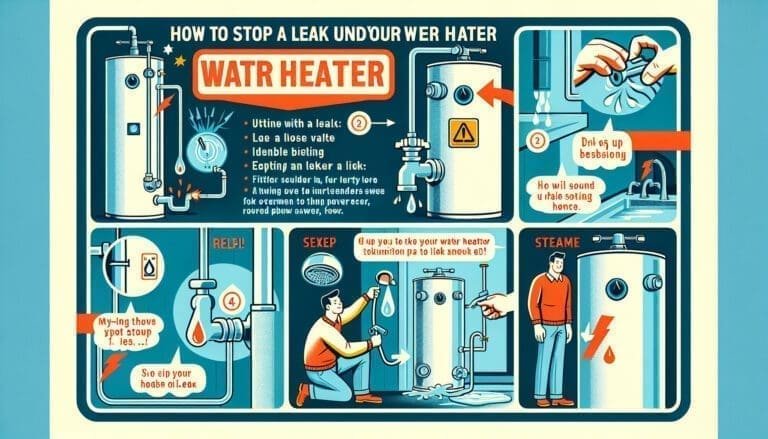 Comment stopper une fuite sous votre chauffe-eau