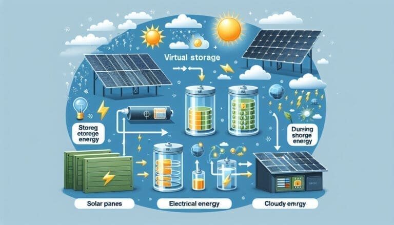 Explication du stockage virtuel sur batterie solaire