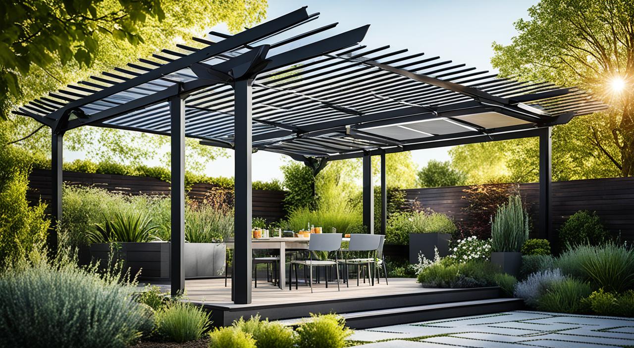 pergola panneaux solaires