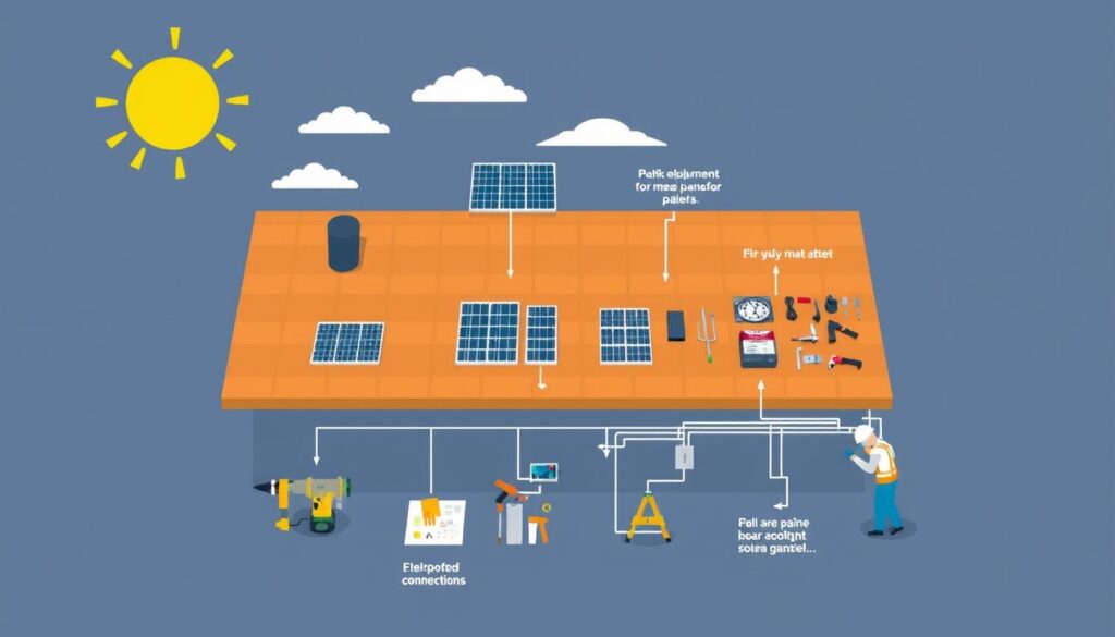 étapes installation panneaux solaires