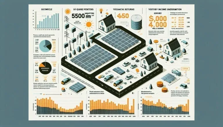 Explication des revenus de 500 m² de panneaux solaires