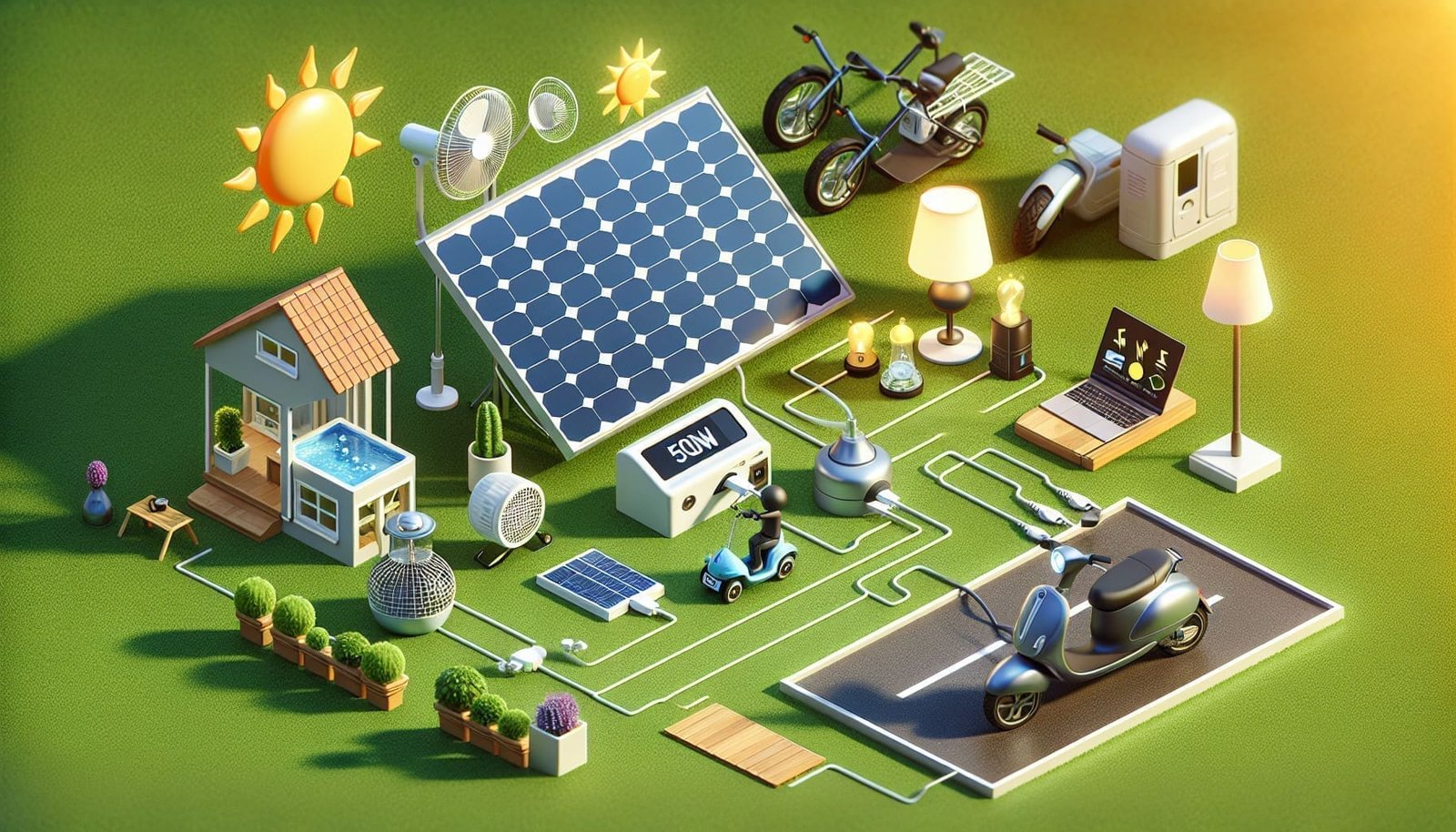 que peut on alimenter avec un panneau solaire 500w