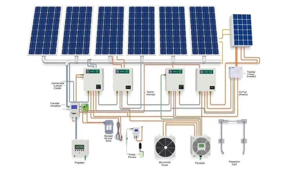 Composants installation photovoltaïque micro-onduleurs