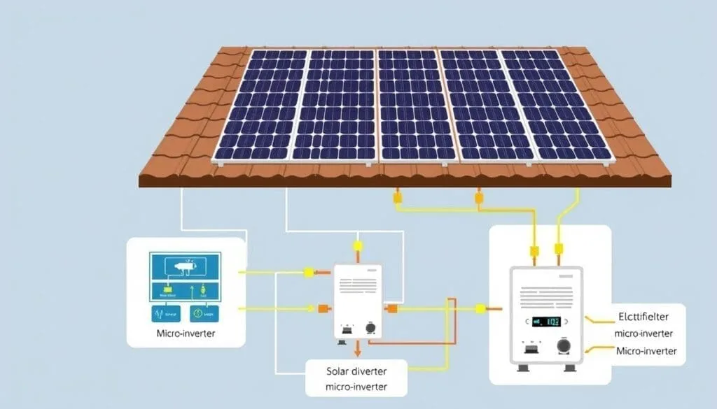 Schéma d'installation photovoltaïque avec micro-onduleurs