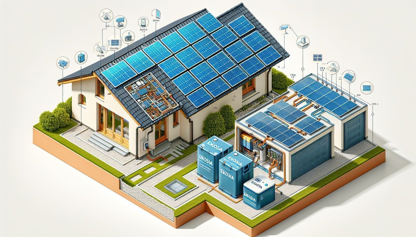 comparatif des solutions photovoltaiques installation classique routeur solaire ekosia et batterie de stockage