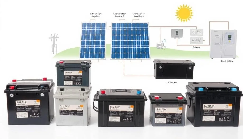 types de batteries solaires