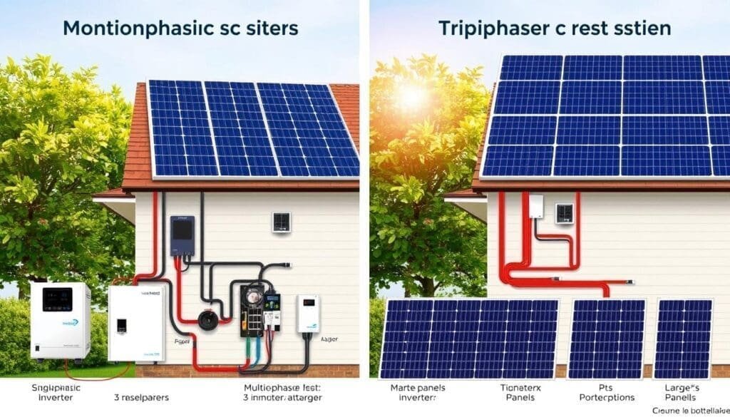 Installation solaire monophasée ou triphasée