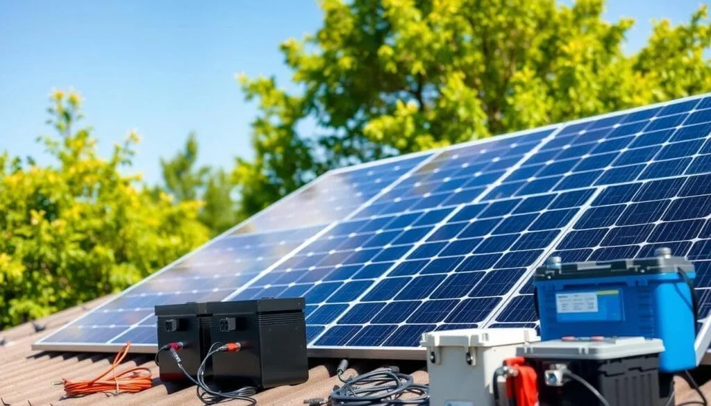 Montage des panneaux solaires