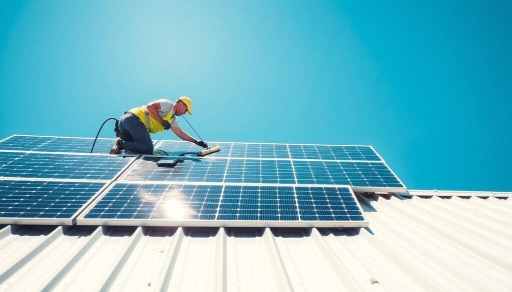 Pulizia dei pannelli fotovoltaici
