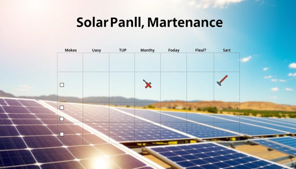 calendrier maintenance régulière panneaux