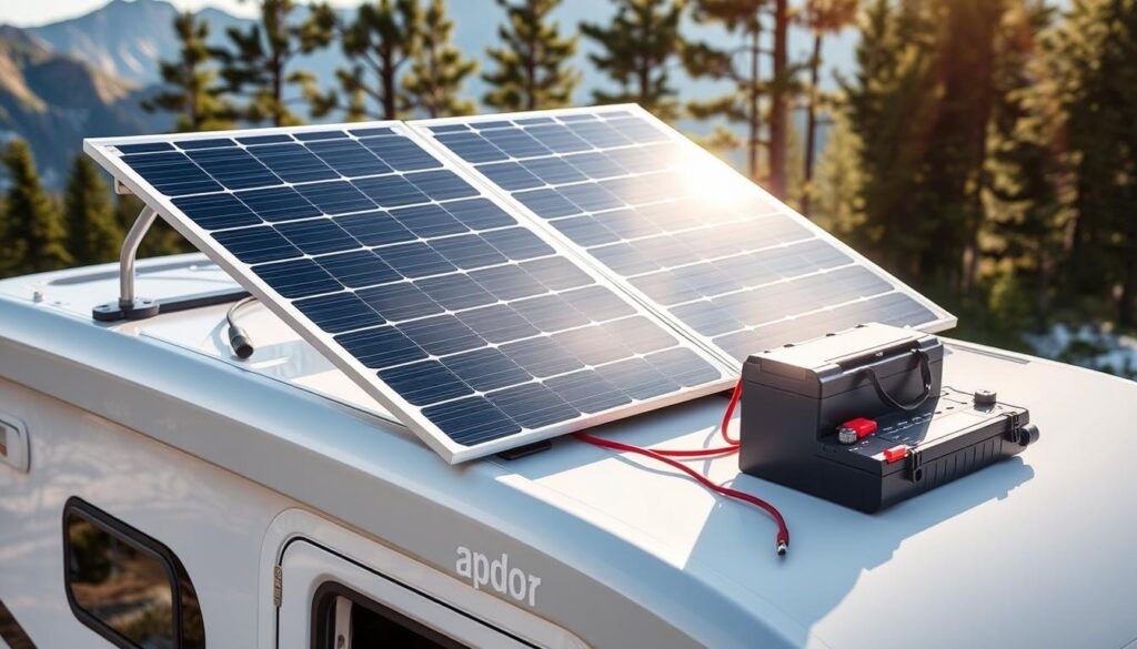 kit panneau solaire avec batterie pour camping-car