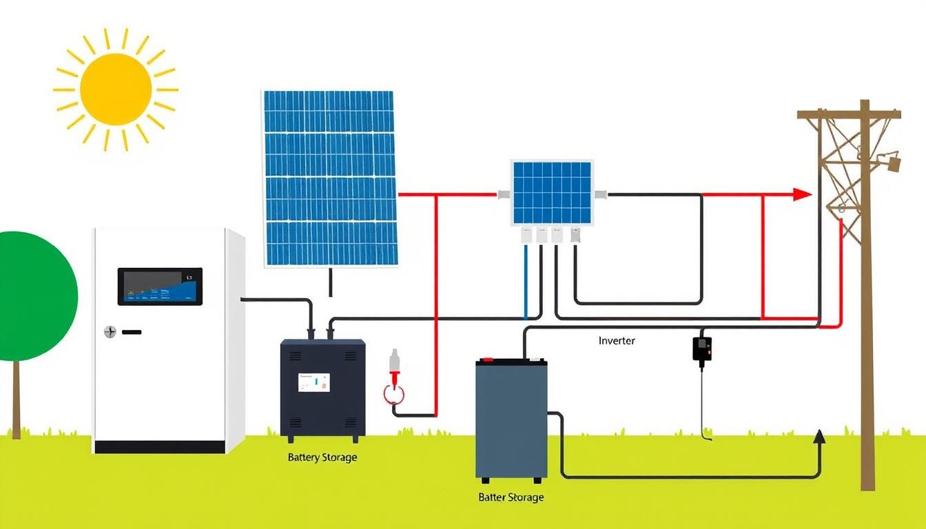 planos esquema instalacion fotovoltaica autoconsumo conectada a red