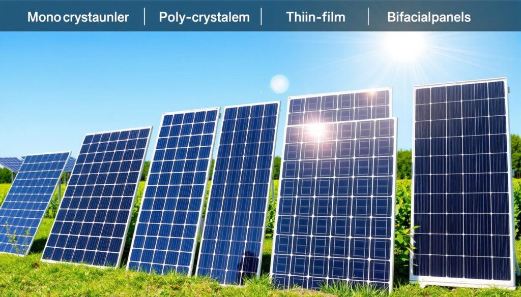 types de panneaux solaires