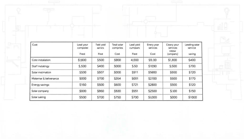 Comparaison coûts prestataires