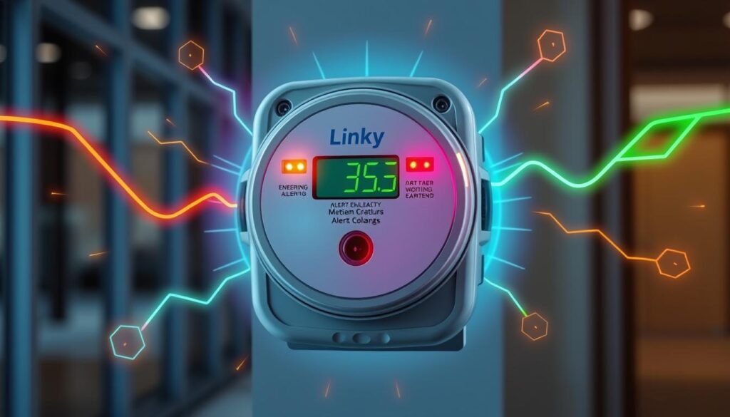 Compteur Linky alertes couleurs