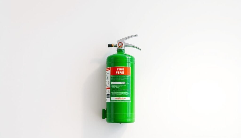Installation extincteur vert lutte contre les incendies