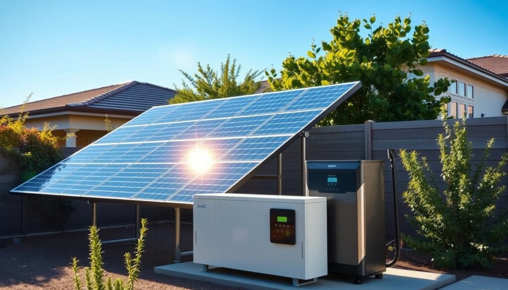 Panneau solaire avec système de batterie