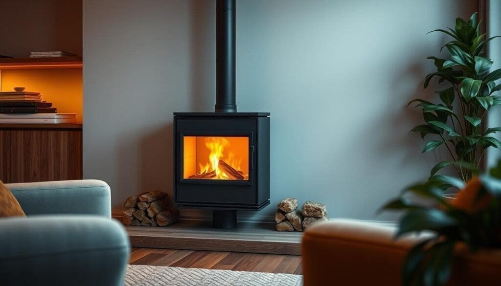 Poêle à bois moderne design