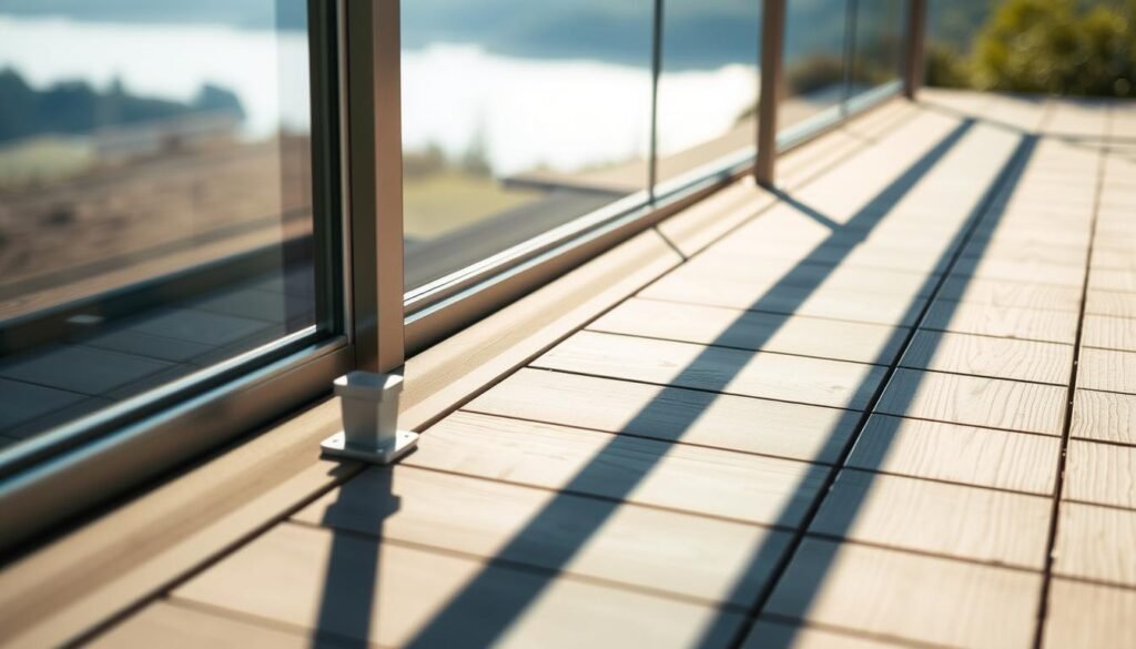 Rail coulissant aluminium terrasse