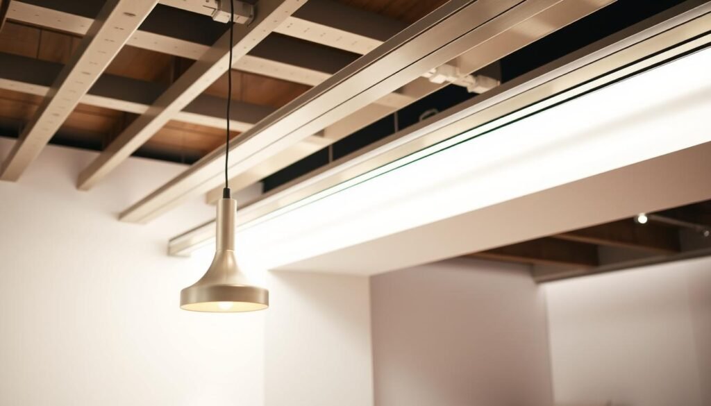 Rails aluminium dans un intérieur moderne