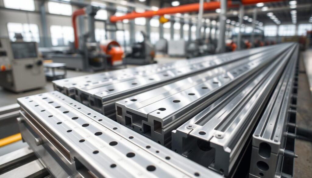 Rails aluminium industriels