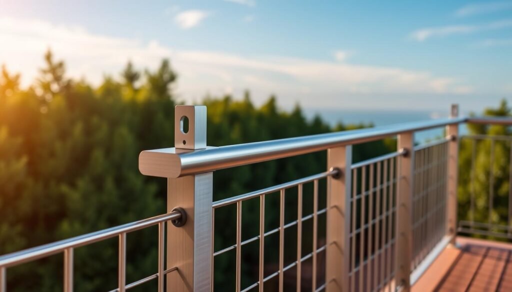 Rails en aluminium pour terrasses et balustrades