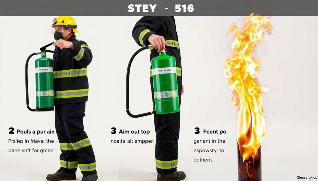 Techniques d'utilisation d'un extincteur vert