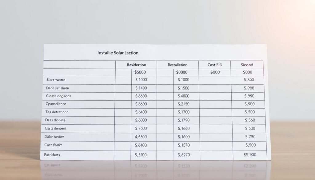 comparaison tarifs installations solaires
