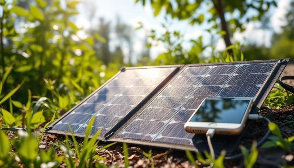 Chargeur solaire portable énergie renouvelable