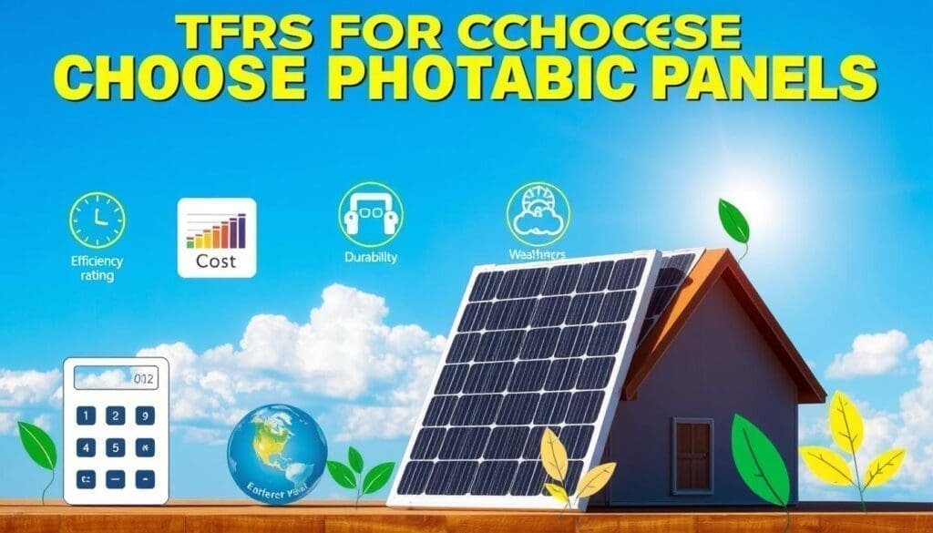 Critères de choix panneau photovoltaïque