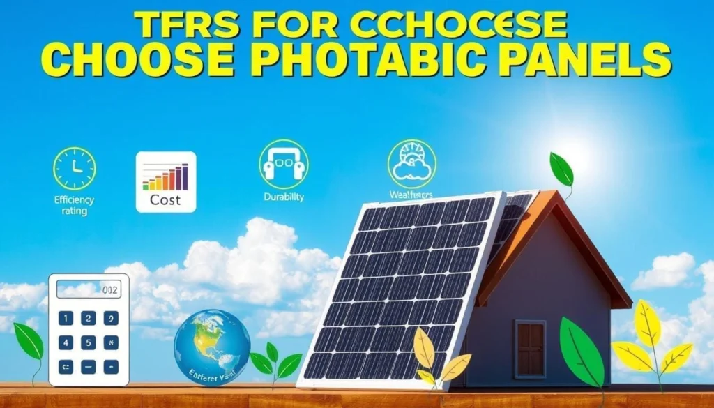 Critères de choix panneau photovoltaïque
