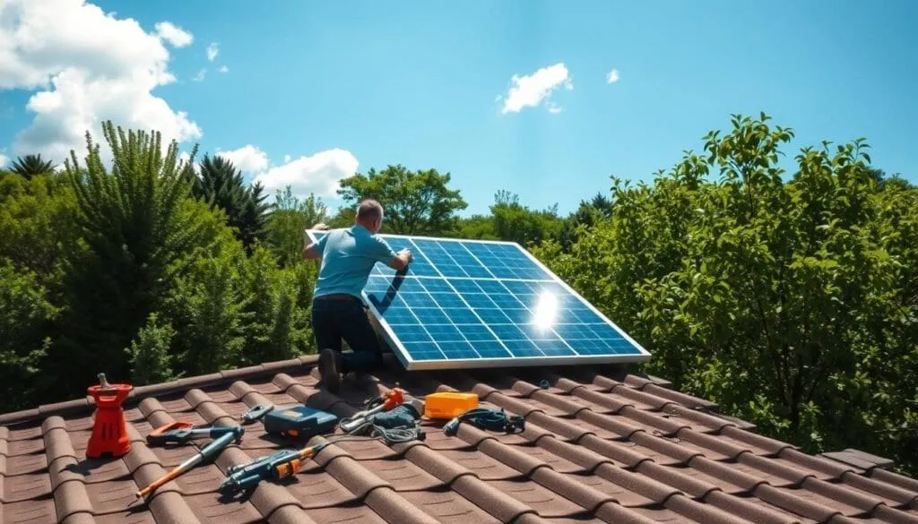 Installation de panneau solaire autonome