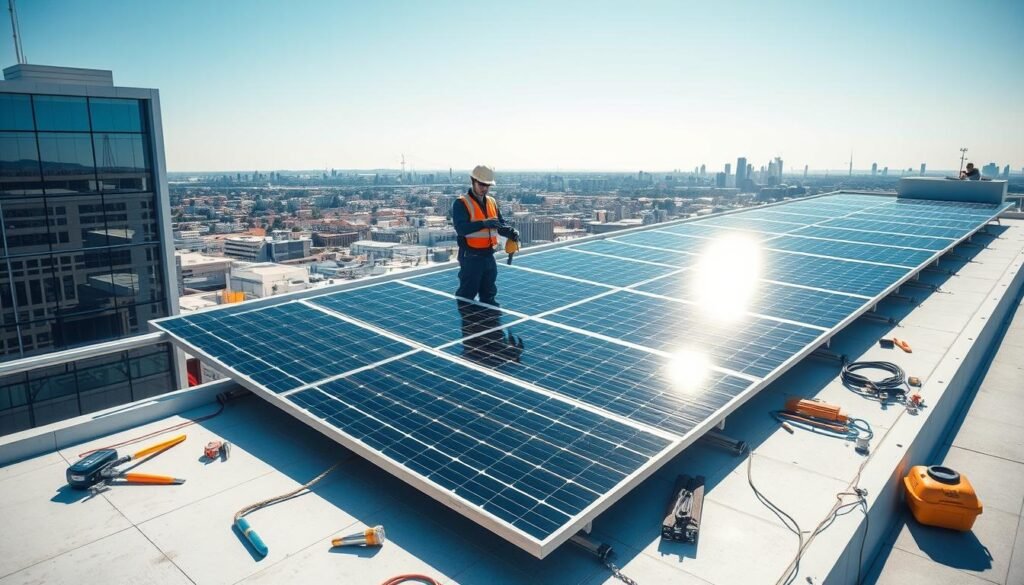 Installation de panneaux photovoltaïques