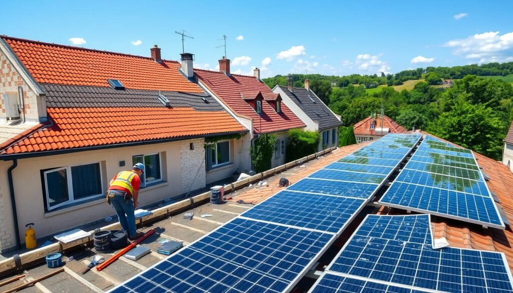 Installation de panneaux solaires