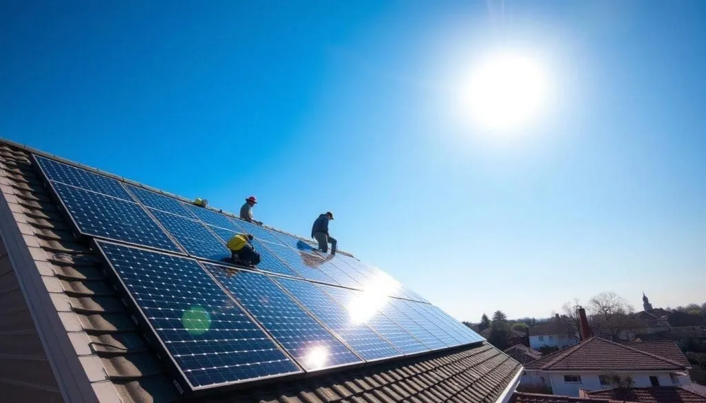 Installation de panneaux solaires Viessmann