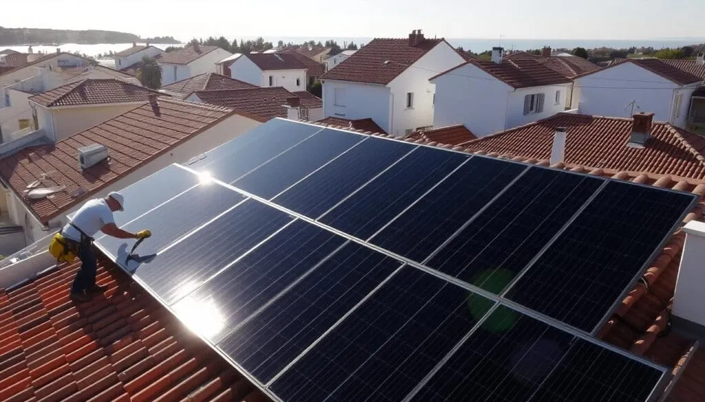 Installation de panneaux solaires à La Seyne-sur-Mer