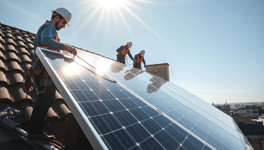 Installation de panneaux solaires à Saint-Denis