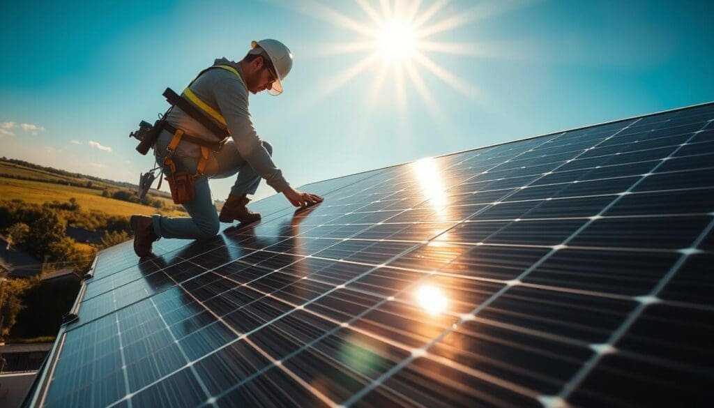 Installation de panneaux solaires par un expert