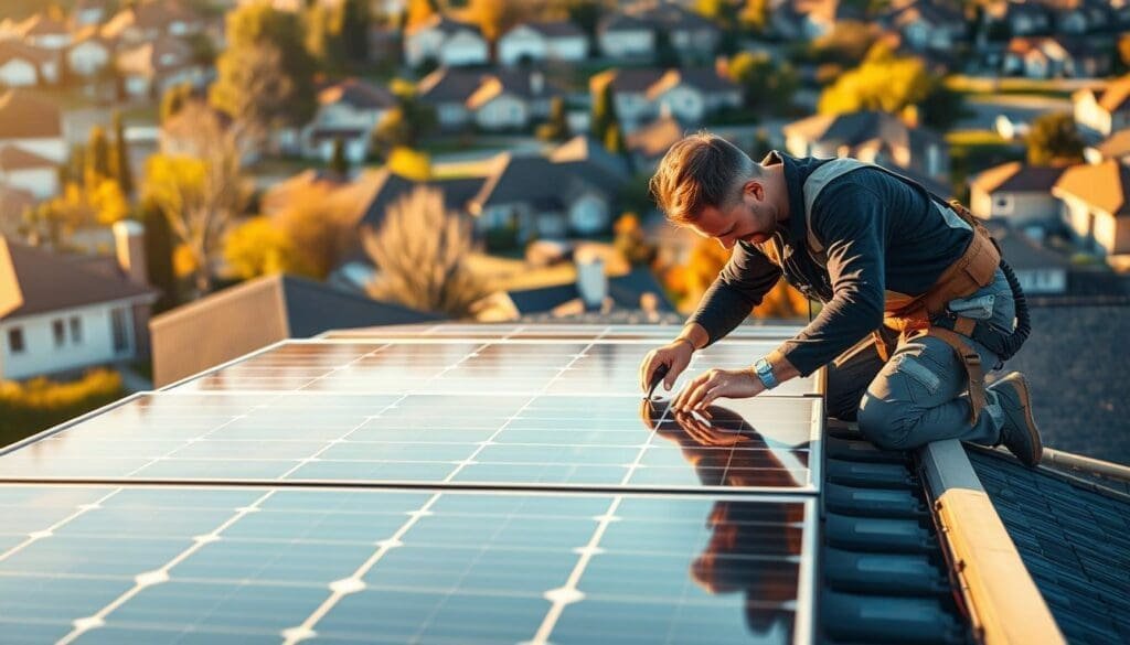 Installation de panneaux solaires par un expert