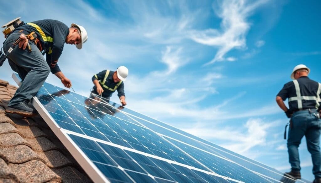 Installation de panneaux solaires professionnelle