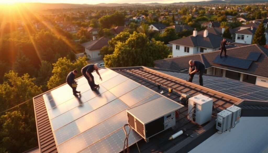 Installation de panneaux solaires résidentiels